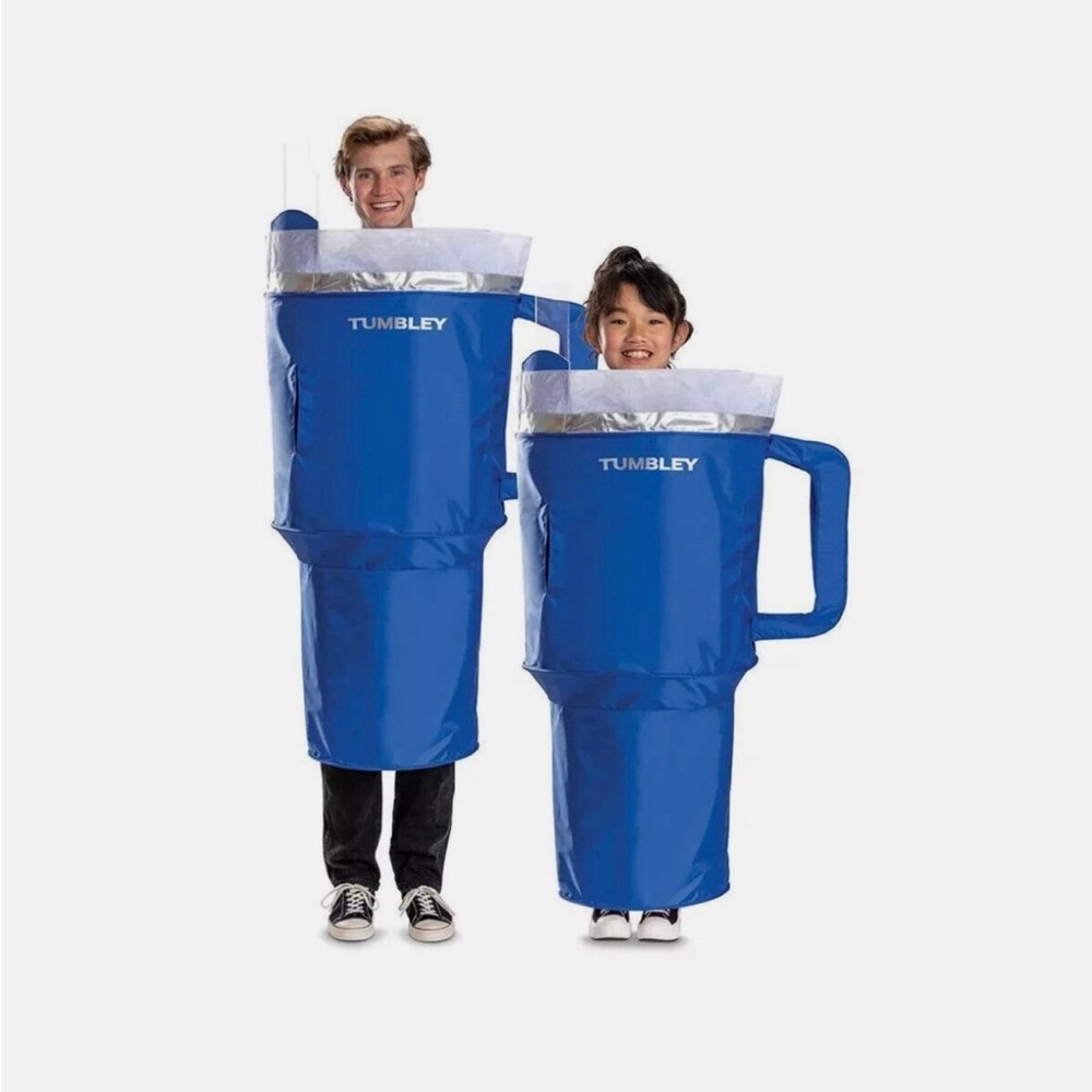 NEW Tumbley Cup Halloween Pop Out Costume Blue Tumbler Kids One Size Fits Most